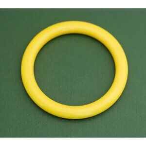 Vintage Yellow Boho Bangle Bracelet 8 Inches by Avon, K25